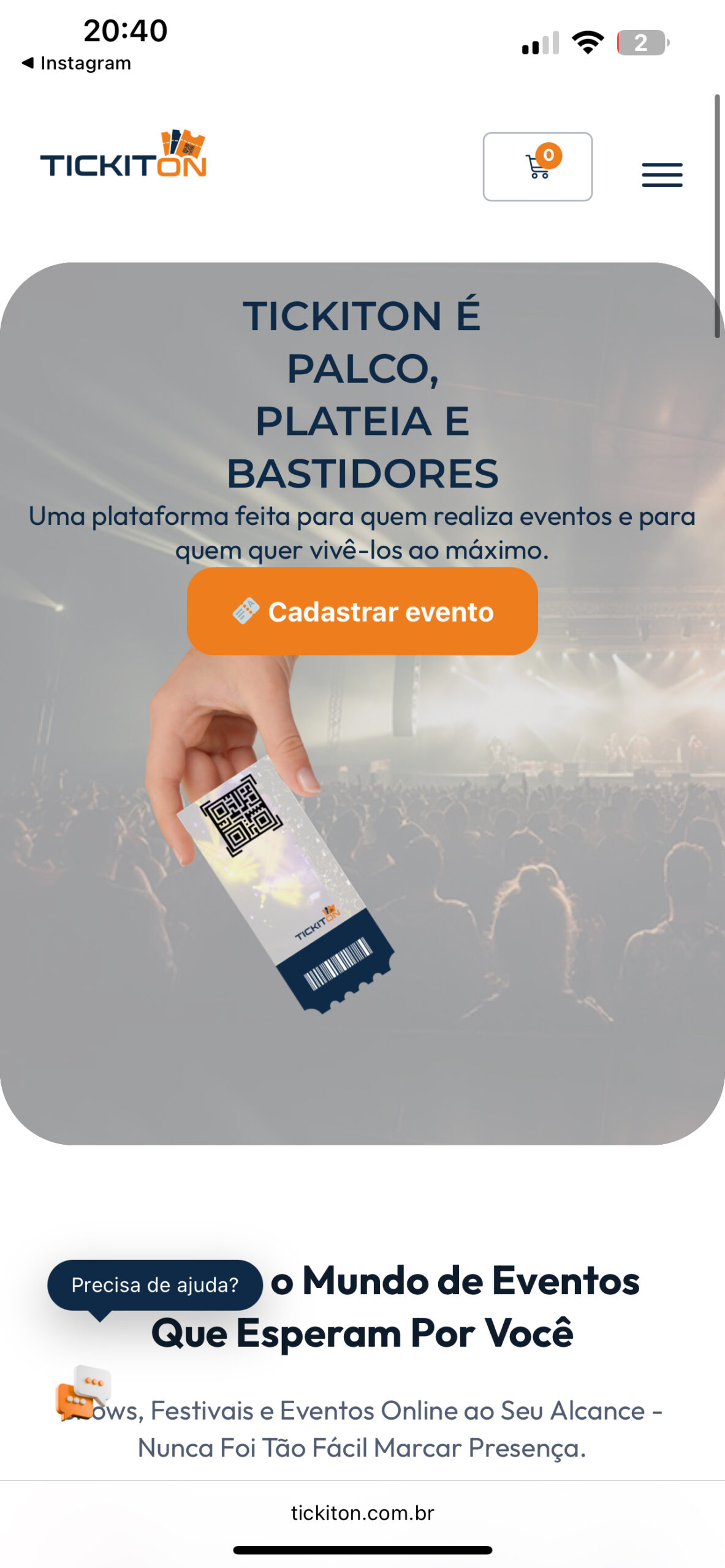 Plataforma de venda (Tickets / Eventos)